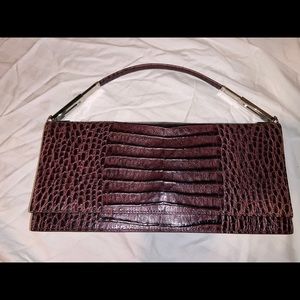 ANTONIO MELANI. Brown leather,,snake skin style